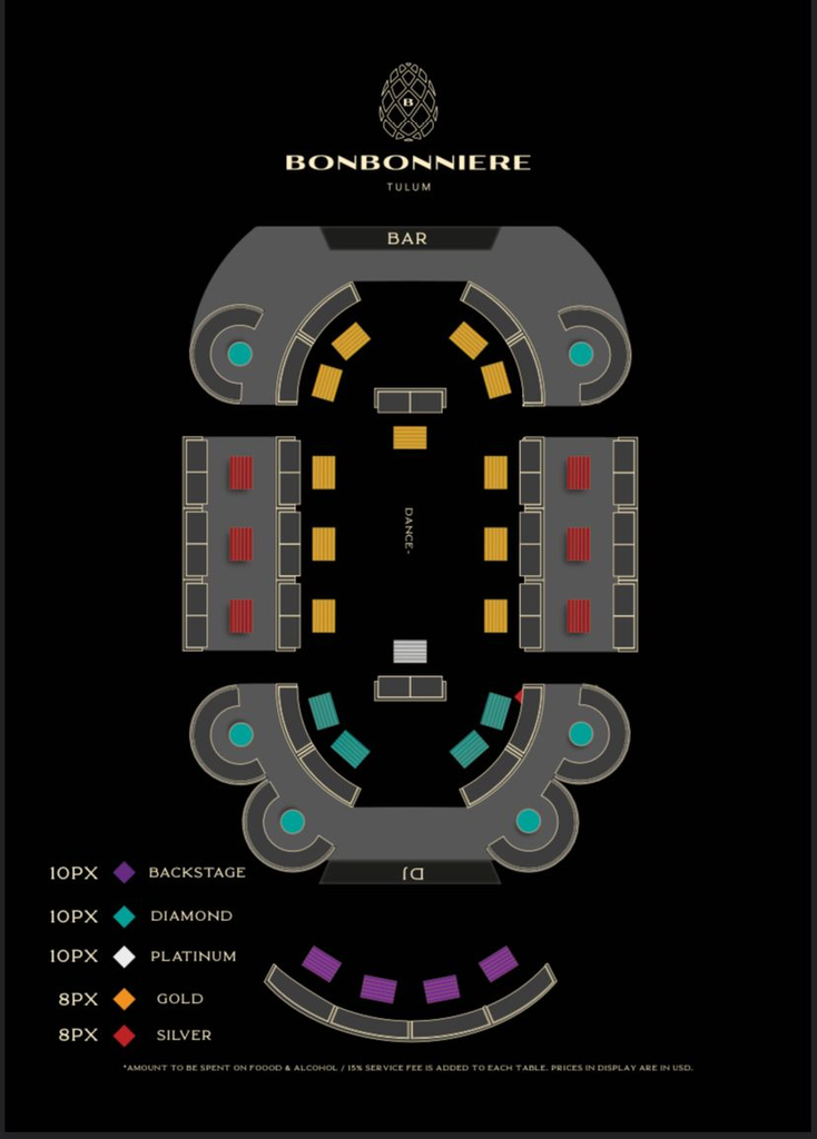 bonbonniere tulum table map