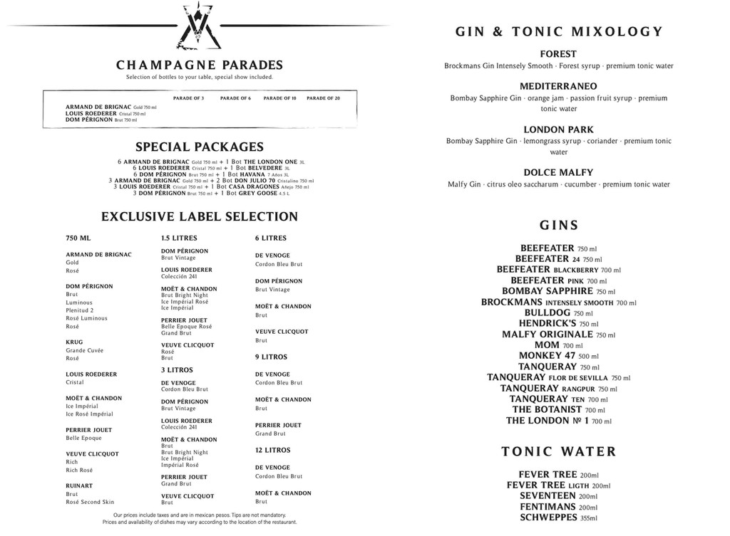 tantra menu 