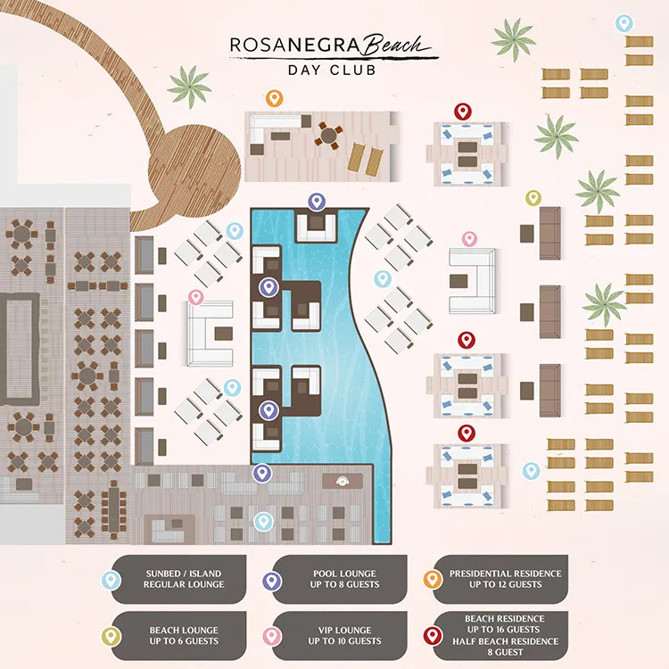 rosa negra tulum table map